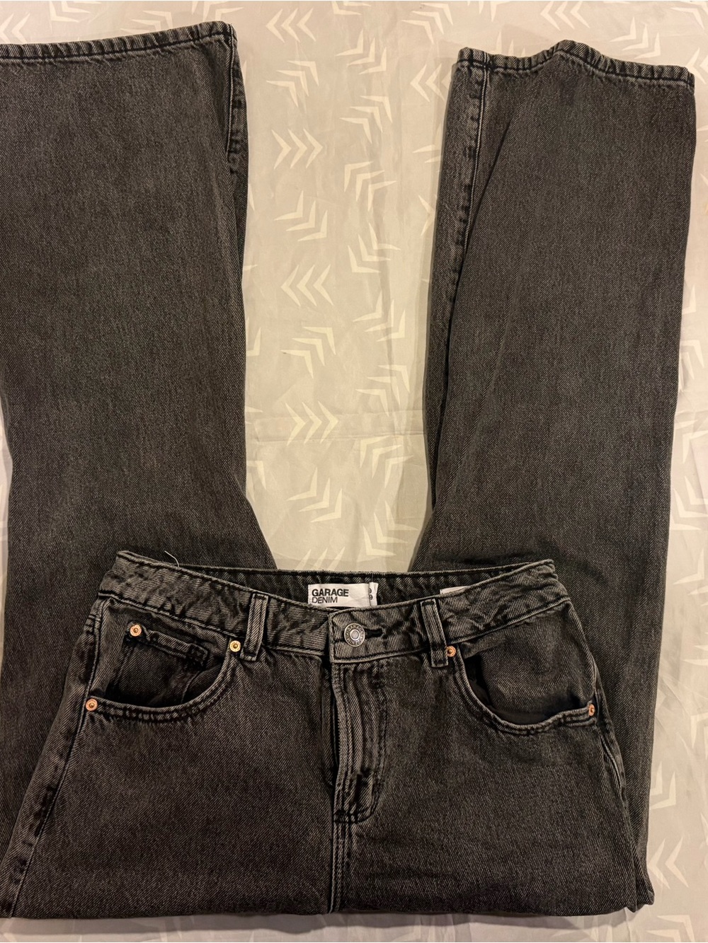 Garage Black Straight Leg Jeans